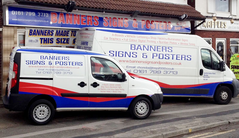 Our Shop in Walkden Banners Signs and Posters